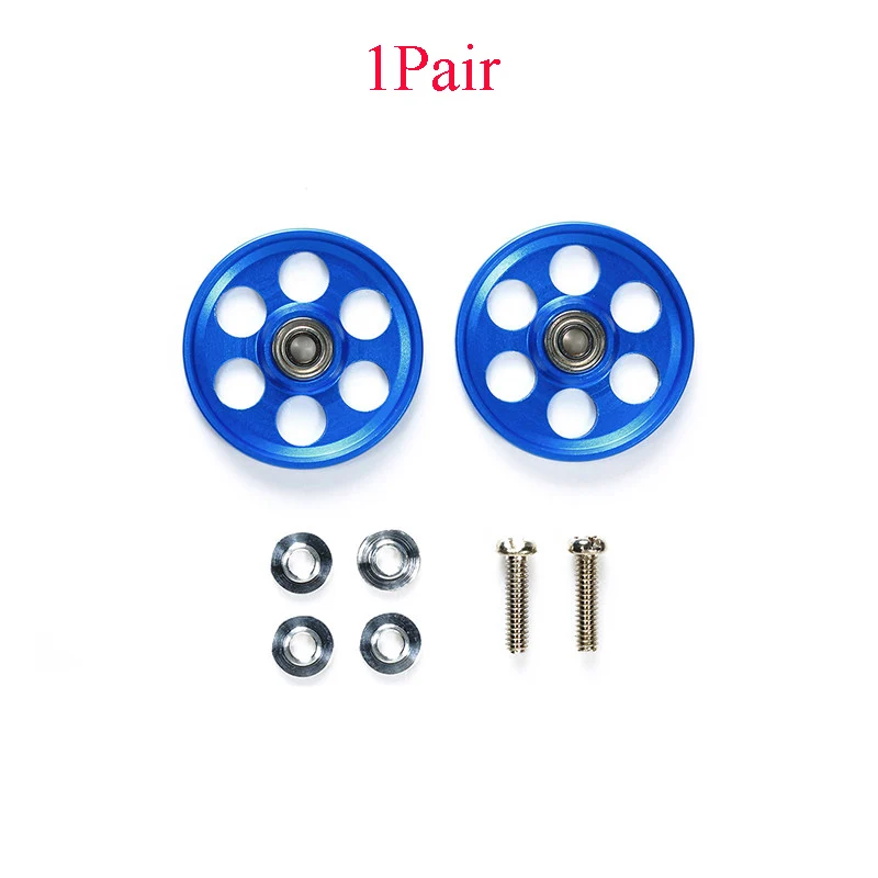 1Pair 95315 HG Blue Lightweight Aluminum Ball-Race Rollers 19mm Guide Wheel for RC Model Cars DIY Tamiya Mini 4WD Racing | Игрушки и