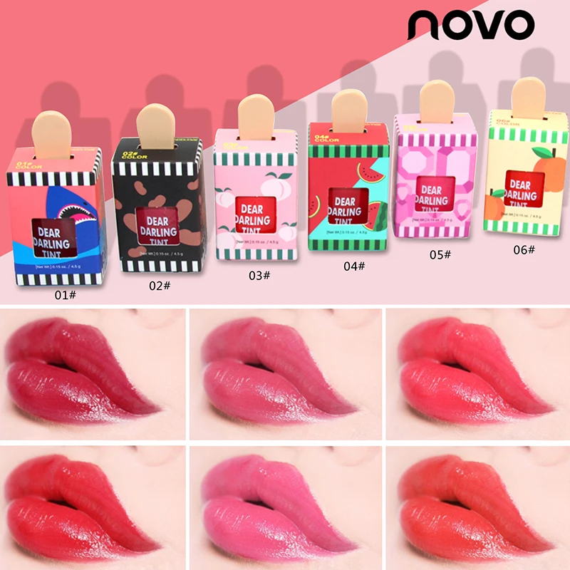 NOVO брендовая водостойкая жидкая помада для макияжа 6 цветов|lip tint|brand lip glosslip gloss |