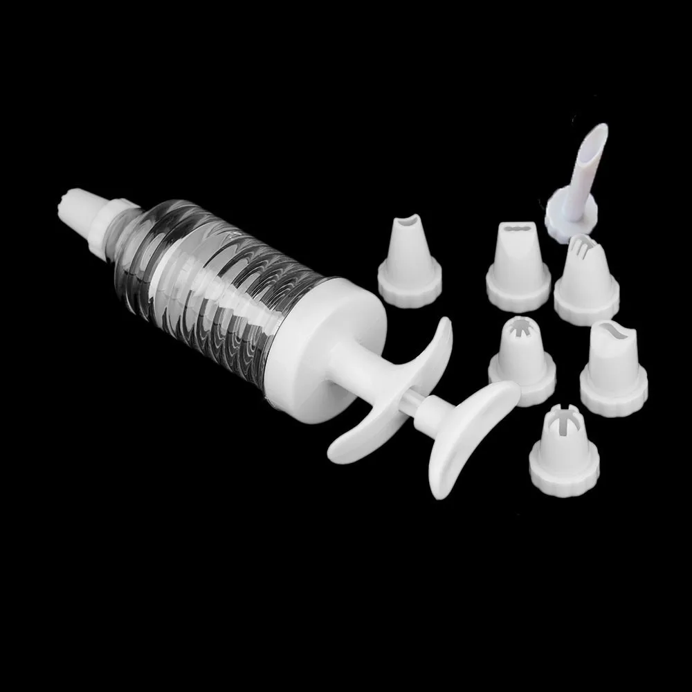 500X New 8 Nozzles Plastic Icing Piping Cream Syringe Tips Set for Cake