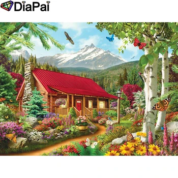 

DIAPAI 5D DIY Diamond Painting 100% Full Square/Round Drill "House landscape" Diamond Embroidery Cross Stitch 3D Decor A22645