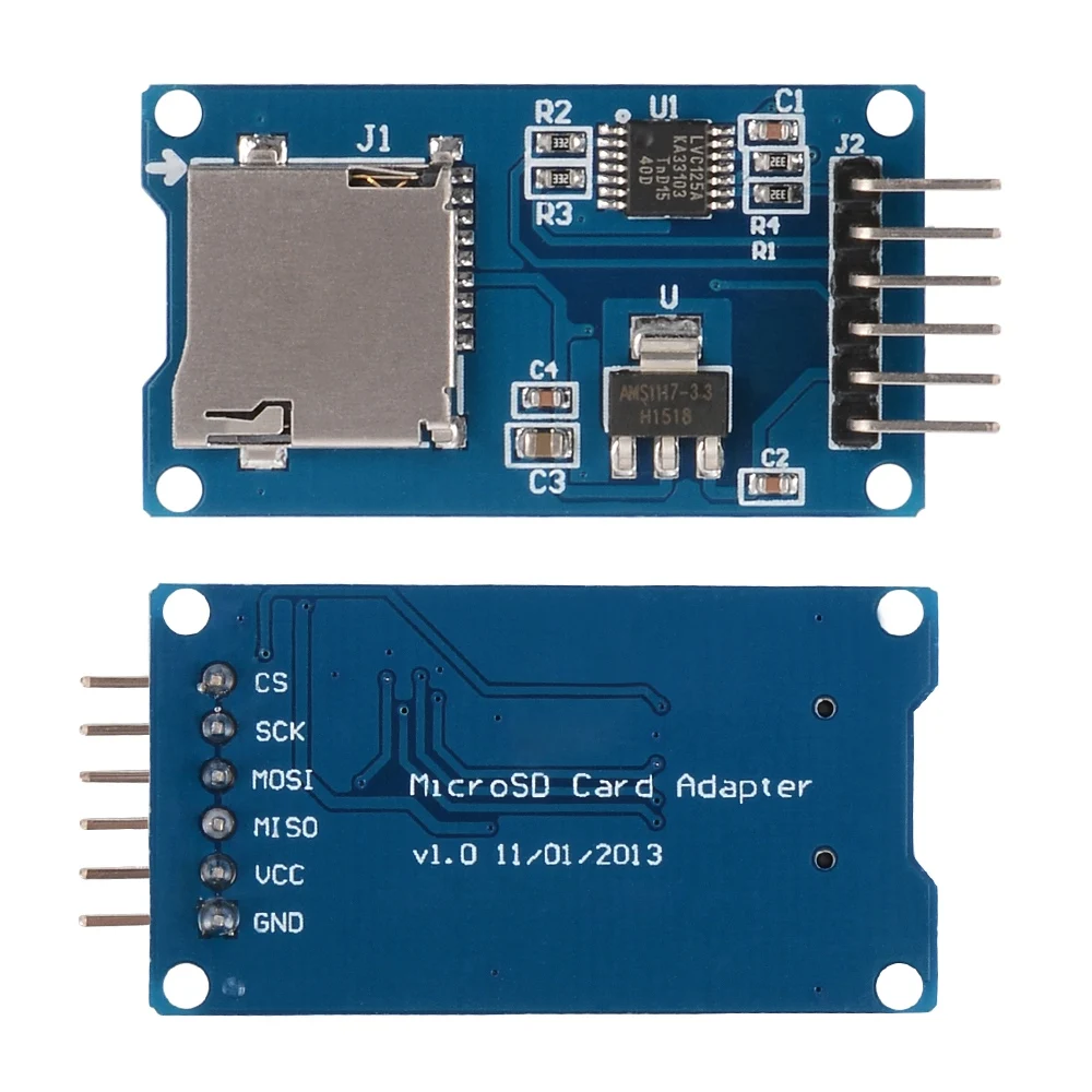 Hot-3x Micro-SD SDHC щит TF карта защитный модуль памяти 6 Pin SPI для Arduino