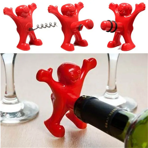Newest Funny Happy Man Guy Wine stopper/Bottle opener/Wine Opener