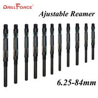 1PC 6.25-84mm Adjustable Hand Reamer HSS Size Range Cutting Tools 6 8 10 12 15 20 25 30 35 40 45 50 55 60 65 70 75 80 84mm 1