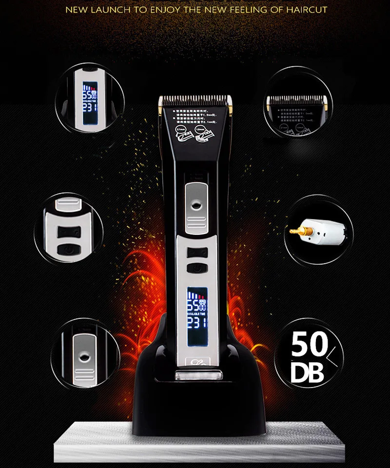 

LCD Professional Hair Clipper Hair Clipper Cordless Hair Clipper Electric Hair Clipper Barber Salon Haircut