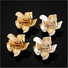 European retro Creative fashion flower furniture knobs antique gold / antique silver drawer tv table dresser knobs pulls handles