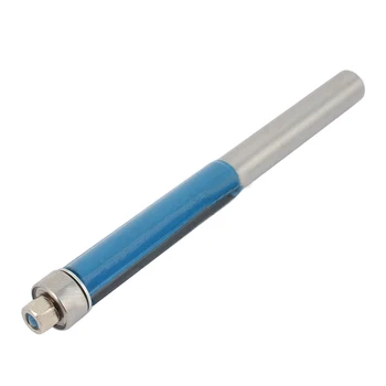 

New 1/4" Shank 2 Flutes Straight Flush Trim Router Bit 76mm Length For Woodworking Tool