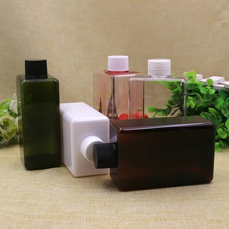 

2/20pcs 300ml Transparent Colorful Plastic 6oz Emulsion Package Container Empty DIY Cosmetic Liquid Sub bottle with Screw Cover