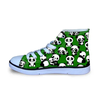 

Animals Cute Panda Canvas Shoes for Man Autumn Flat Sneakers for School Boys Students Ultralight Loafers Comfort Size 29-34