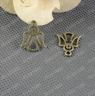 

200pcs/lot Zinc alloy bead Antique Bronze Plated Charms Pendants Fit Jewelry Necklace Findings20*16MM Angel Shape JJA2623