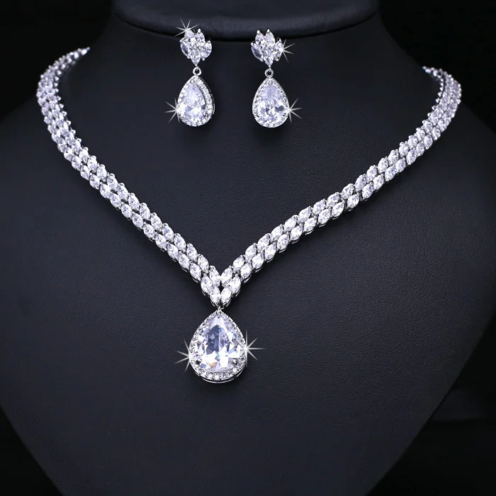 Hot Wedding Bridal Jewelry Set ,Prom Earrings Necklace Set