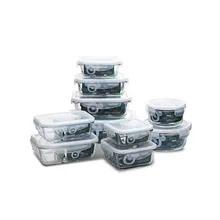 Glass Meal Prep Food Storage font b Lunch b font Box with BPA Free Airtight Snap