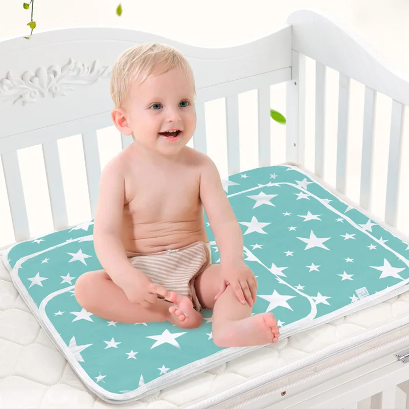Пеленальный Коврик для малышей Мультфильмы для новорожденных водонепроницаемый дышащий комфортный матрас для младенцев хлопок экологический коврик для смены подгузника