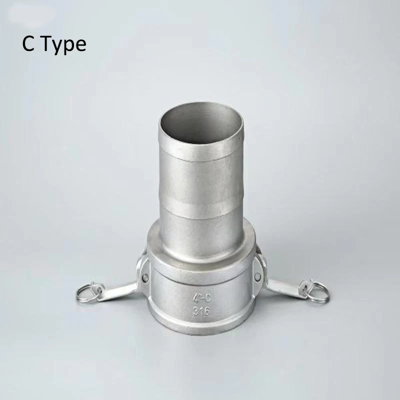 

4" Type C Camlock Coupling with Hosetail Shank Fitting 304 Stianless Steel Homebrew Adaptor