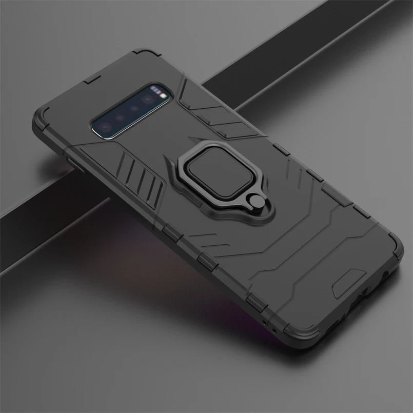 Роскошный чехол-держатель для samsung Galaxy S8 S9 S10 плюс ПК + кольцо из ТПУ A30 A50 A7 2018 J4 J6