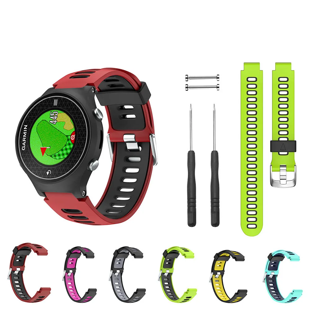 Мягкий силиконовый ремешок для наручных часов Garmin Forerunner подход S6 735XT 220 230 235 620 630 GPS