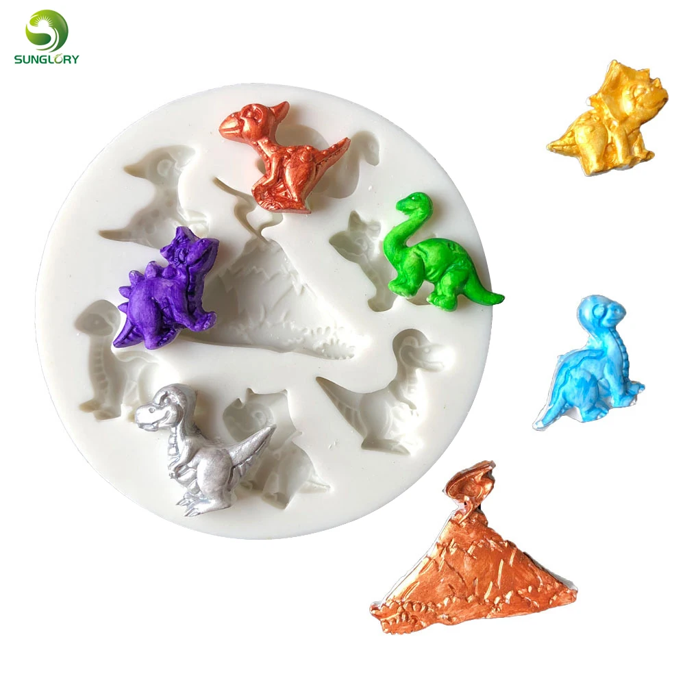 Sugarcraft 3D Динозавр силиконовая форма в виде животного помадка торт Форма Торт