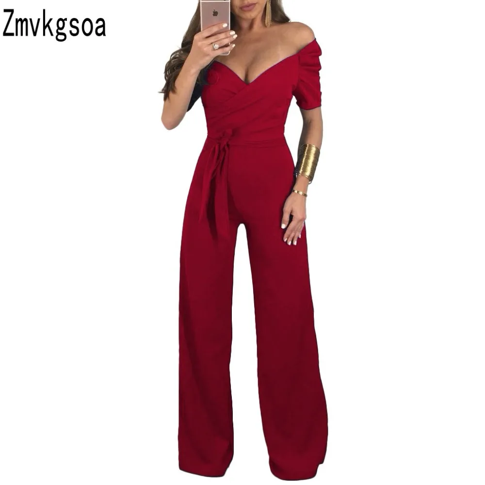 Zmvkgsoa Women Jumpsuit Romper Off The Shoulder Short