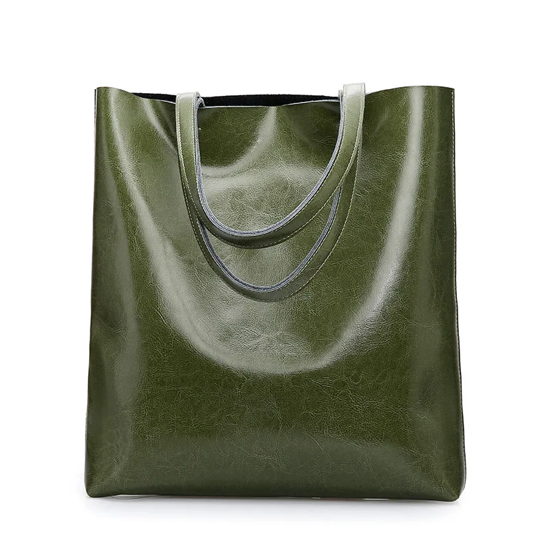 ZROM Настоящая Натуральная кожа сумки Большие женские сумки-тоут женские модные дизайнерские высококачественные офисные женские сумки на плечо - Цвет: Green