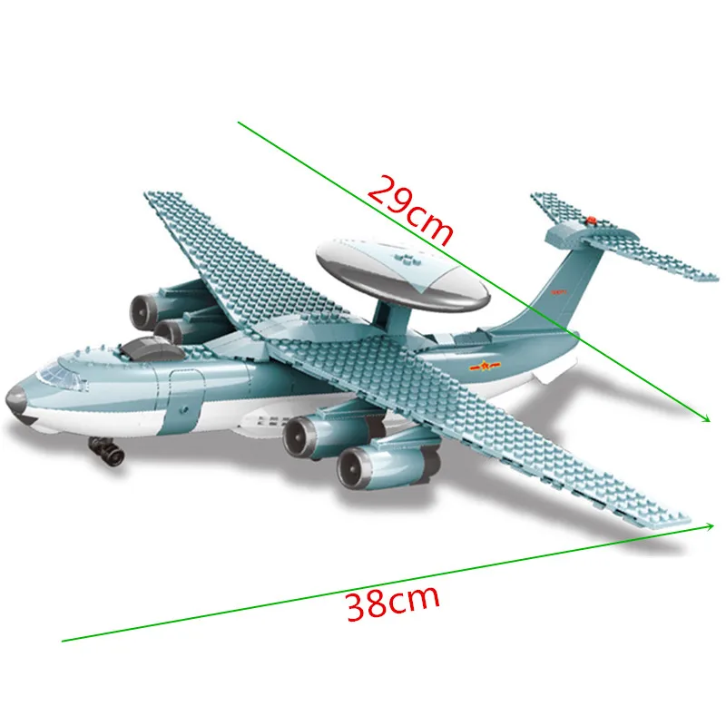 JX004 229 шт. военной серии раннего предупреждения модели самолетов строительные блоки комплект Кирпичи игрушки для Детский подарок Wange