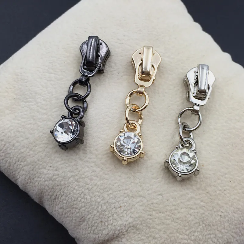 5 slider for nylon resin metal zipper diamond puller clothing coat