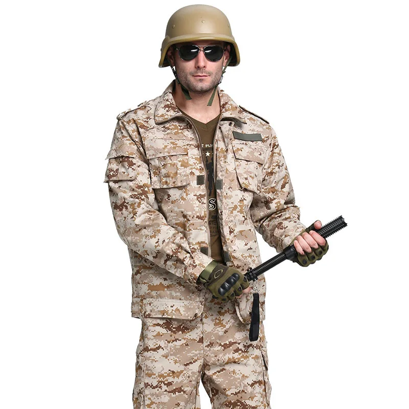 

New Men's Military Uniform Plus Size MARPAT Deser Camouflage Tooling Clothing Suits Military Physical Training Clothes M~4XL BF1