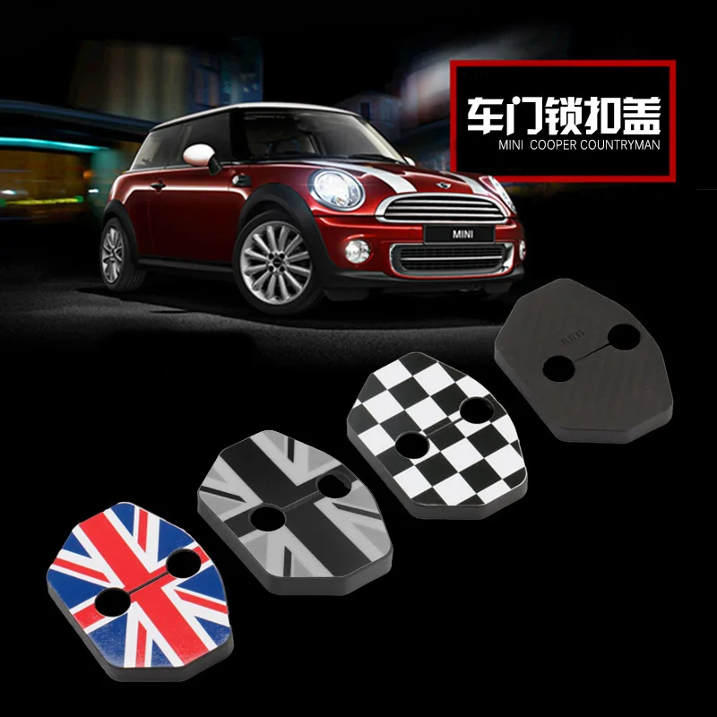 

1pcs ABS Door lock protection cover waterproof cover car stickers car styling for BMW MINI clubman R55 R56 Auto Accessories