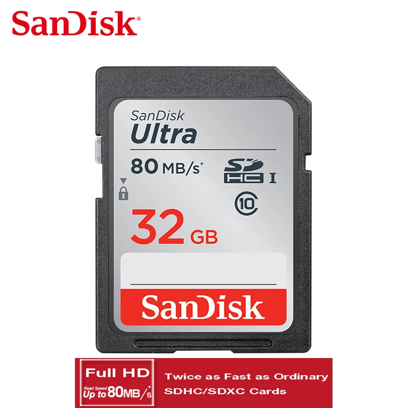 SanDisk Карта памяти SDHC/SDXC класс 10 16 ГБ 32 64 128 ГБ|Карты памяти| |