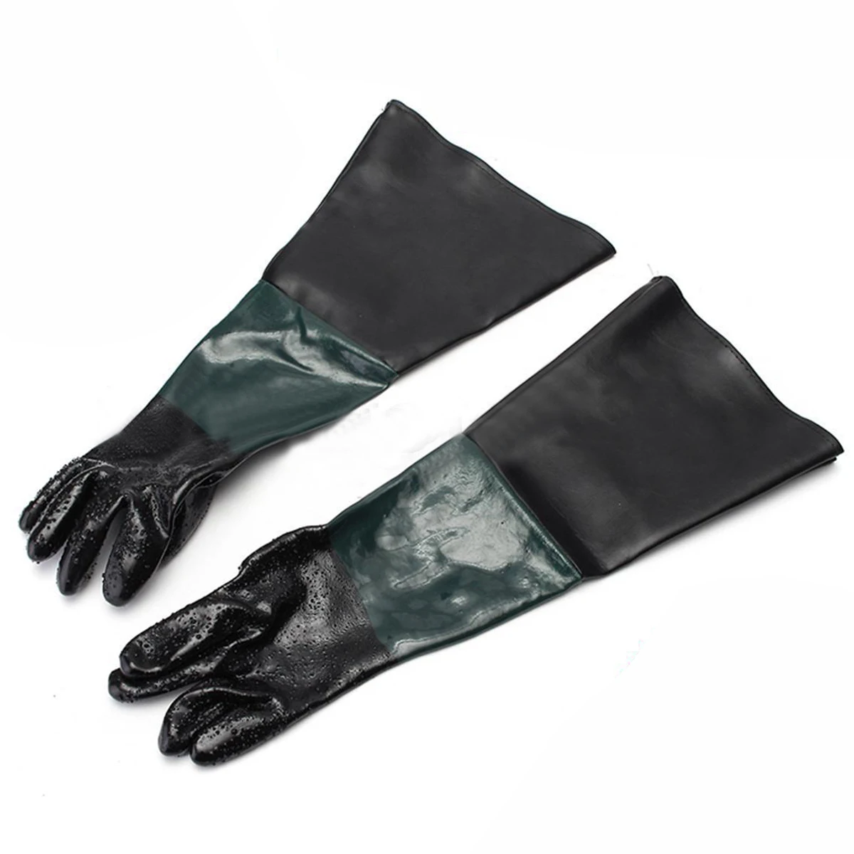 1 Pair Heavy Duty Gloves Mayitr Soft Comfortable Sandblasting Machine Gloves For Sandblaster Sand Blast Cabinet 60cm