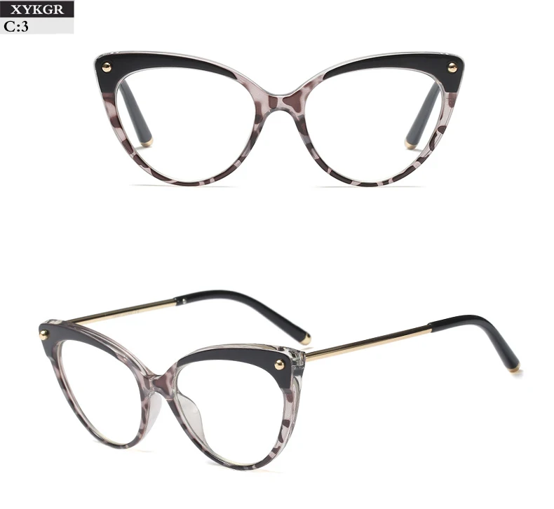 XYKGR женские прозрачные линзы кошачьи очки оправа TR90 Модные оптические компьютерные очки оправа женские очки
