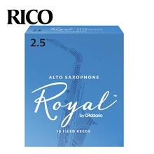RICO Королевский трости для альт-саксофона/Саксофон альт EB сила тростника 2,5#, 3# синяя коробка из 10 [ ]