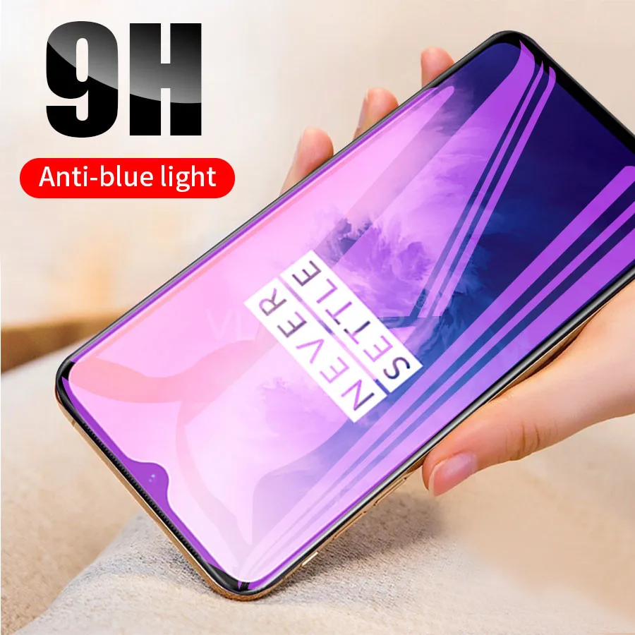 

For Oneplus 7 6 6T 5 5T Anti UV Purple Blue Ray Light Guard Tempered Glass Screen Protector Ultra Thin HD Clear Film