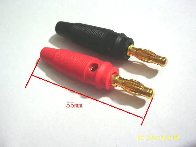 

20 pcs Gold plated Plated Banana Plug 55mm Long