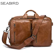 SEABIRD мужские сумки из натуральной кожи, модные мужские сумки через плечо, мужские сумки-мессенджеры, мужской портфель, мужская дорожная сумка