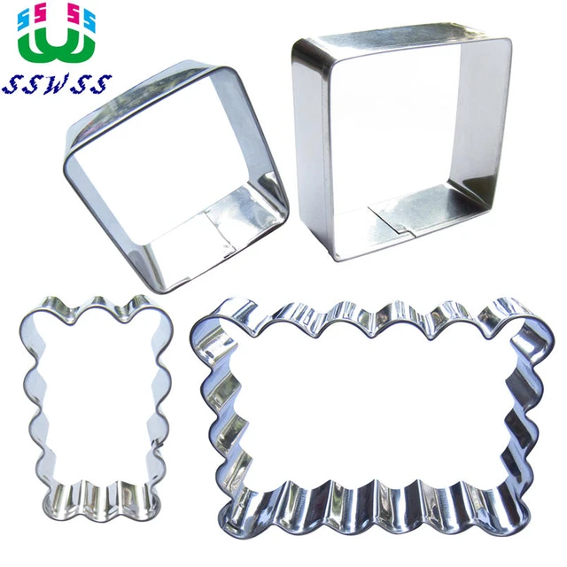 Bricks Cake Decorating Fondant Cutters Tools,Wave Shape Small Rectangle  Cake Cookie Biscuit Baking Molds,Direct Selling