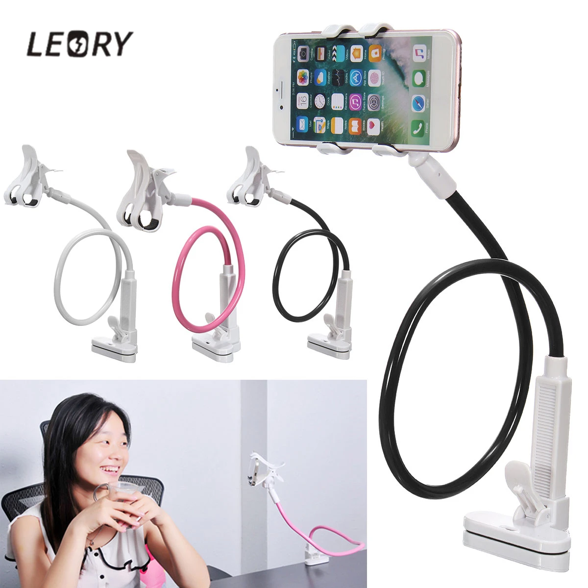 

Cell Phone Stand Holder Rotatable Flexible Long Arm Tablet Bracket Universal Lazy Mobile Phone Desk Stand Holder for Desk Bed