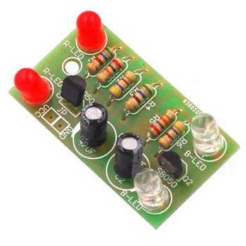 

3pcs Red and blue two-color /4 light LED / flashing / multi-resonant flashing light kit