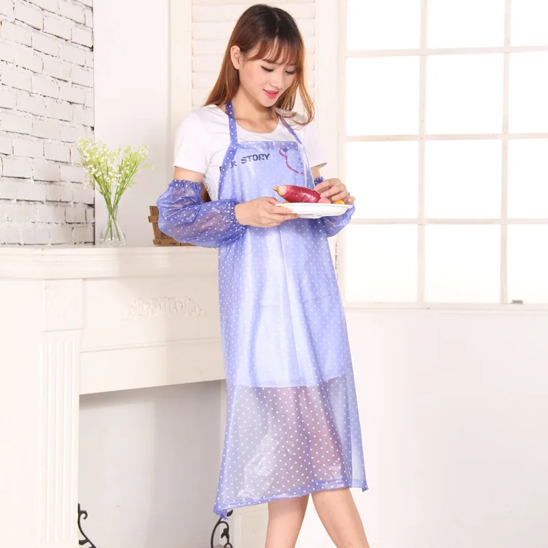 2sets wholesale 2016 new Senior pvc waterproof aprons with sleeves