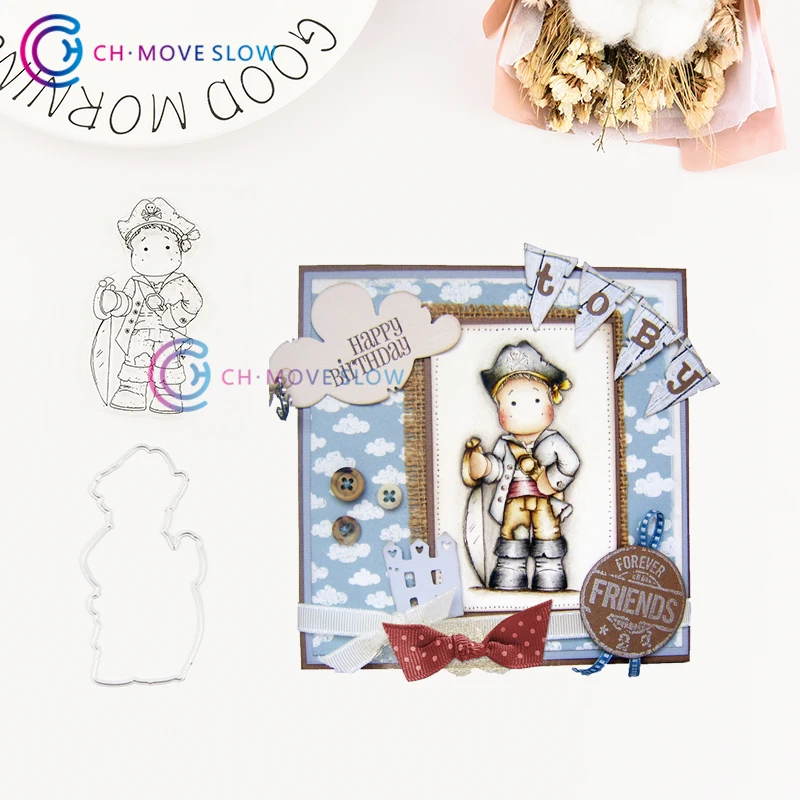 

CH knight Girl Metal Cutting Dies and stamps Card Stencil Paper Craft Handmade DIY Album Embossing Folder Stencils Die