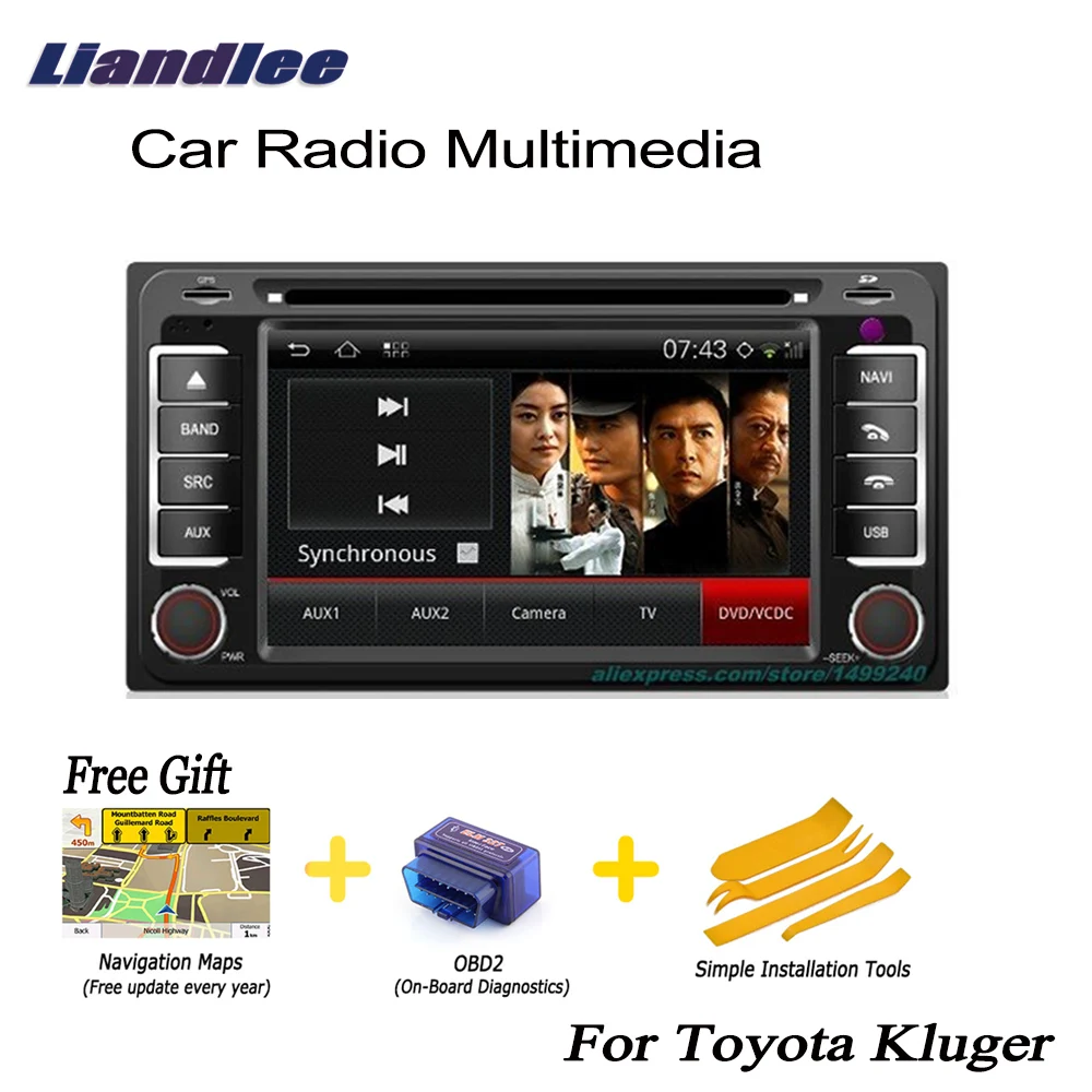 Liandlee For Toyota Kluger 20002007 2 din Car Android GPS Navi