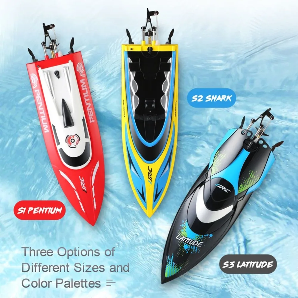 

JJRC 2.4GHz S1/S2/S3 RC Brushed Speedboat 2 Channels High Speed Mini Racing Boat Waterproof USB Charging RTR Speedboat Toy