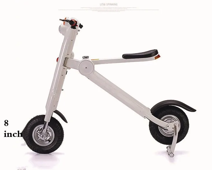 Top 2016 new style 350w 48v 8inch folding waterproof shock absorption folding mini Electric Scooter 2