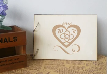 

Personalized Wedding Guest Book, Love Rustic Wedding Guestbook Album, Wedding Present, Anniversary Gift for Bride and Groom