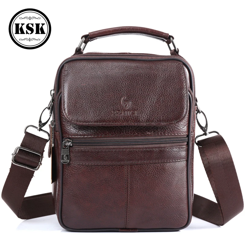 

Men Bag Messenger Bag Genuine Leather Bag Shoulder Handbag Luxury Handbags Flap Crossbody Bags For Men 2019 Fashion KSK
