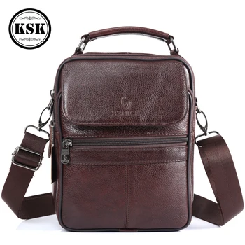 

Men Bag Messenger Bag Genuine Leather Bag Shoulder Handbag Luxury Handbags Flap Crossbody Bags For Men 2019 Fashion KSK