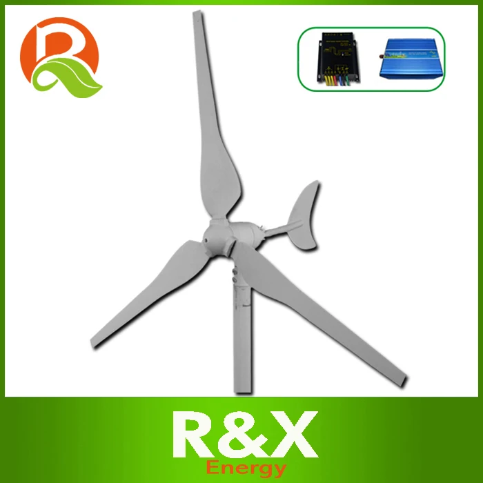 

Wind power generator 50w+wind/solar hybrid controller with LED display+300w off grid pure sine wave inverter. CE approval.
