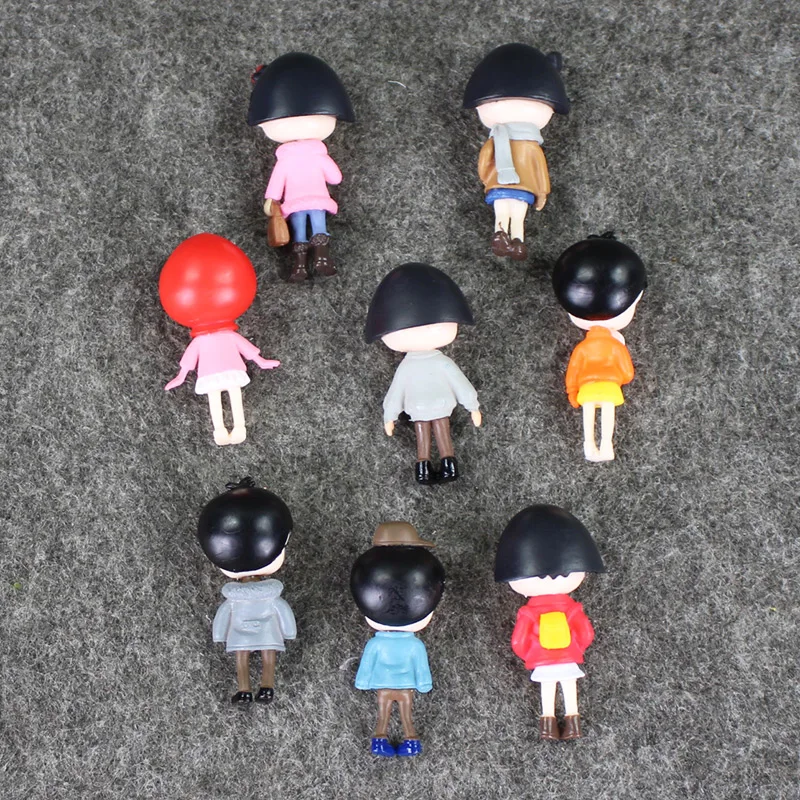 8 шт./лот 4 5 см Chibi Maruko Chan/сувенир смола мультфильм миниатюрные Фигурки игрушки для