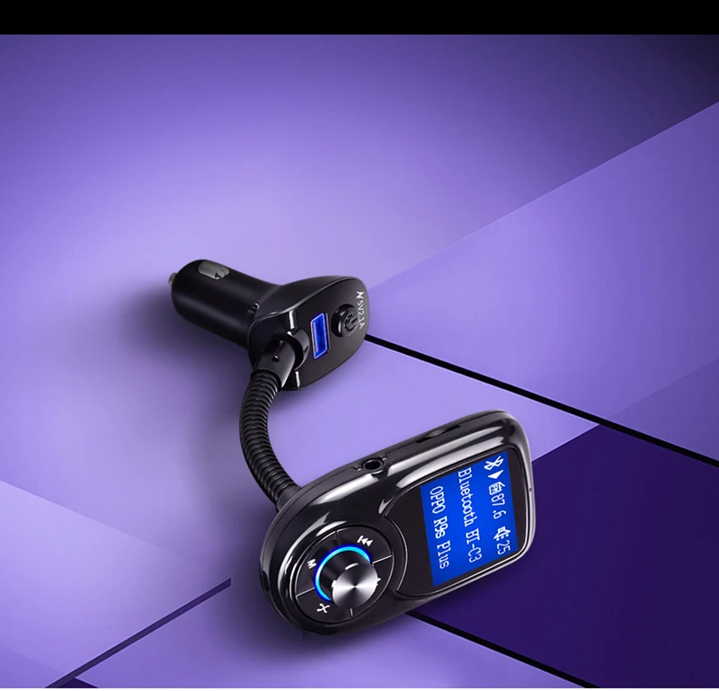 Thbelieve Bluetooth Car Charge LCD Screen Display 2 USB Auto Charger Support MP3 Player Fast Car Charger USB Drop Shipping (5)
