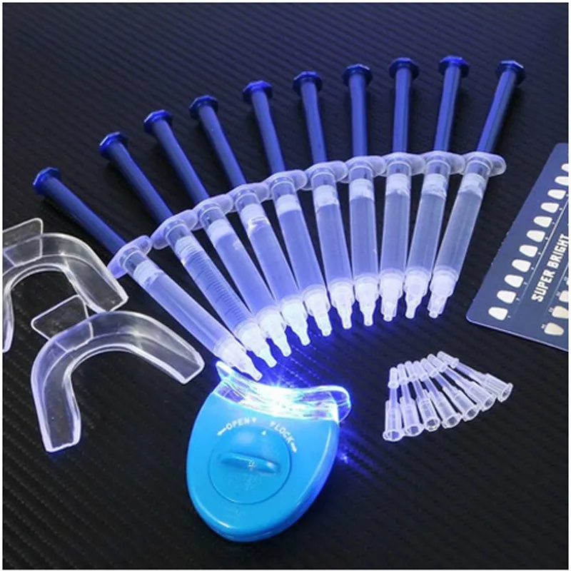 10 шт. набор для отбеливания зубов, гигиена полости рта, гель для ухода, инструменты для удаления пятен, отбеливатель зубов, отбеливатель, стоматологическое оборудование, яркое отбеливание