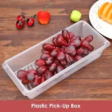 Кухонная прозрачная пластиковая емкость для хранения, контейнер для еды, ящики для слива фруктов, Многофункциональные кухонные ящики для хранения холодильника