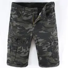 Высокая Quliaty мужские Камуфляж Свободные шорты-карго с карманами Повседневное летние ковбойские короткие штаны